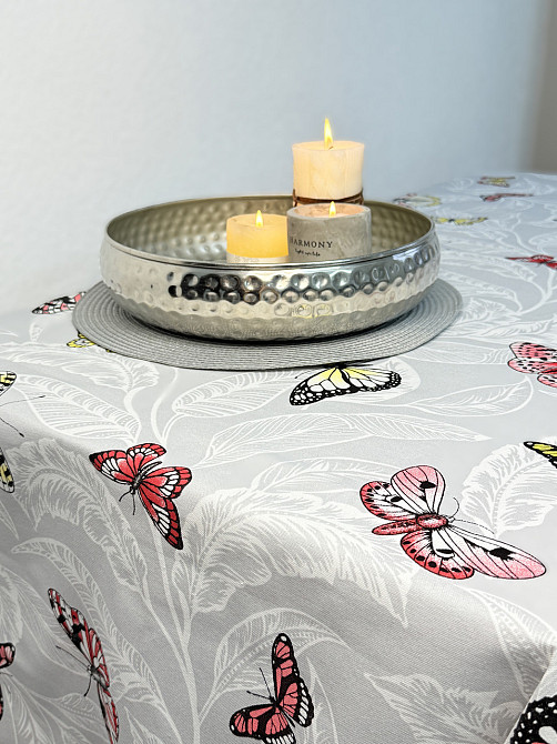 Ecotton Скатертина Ecotton DUCK 170х150 см водовідштовхувальна сіра 5725-13 Метелики Коломия - фото 7