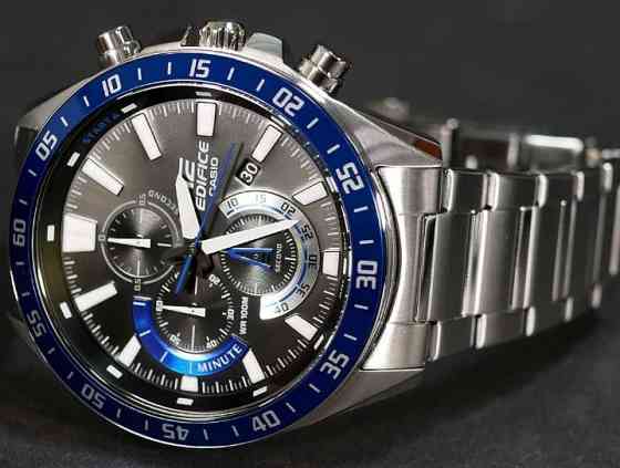 Casio EFV-620D-1A2V Edifice Black Blue Ø50мм в нержавеющем корпусе. Киев