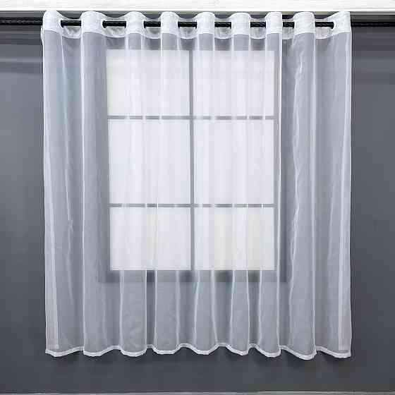 Тюль на люверсах VR-Textil н101 Шифон однотонний Білий 280х170 см (47-009) Київ