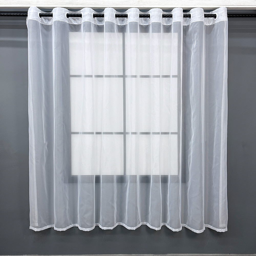 Тюль на люверсах VR-Textil н101 Шифон однотонний Білий 280х170 см (47-009) Київ - фото 1