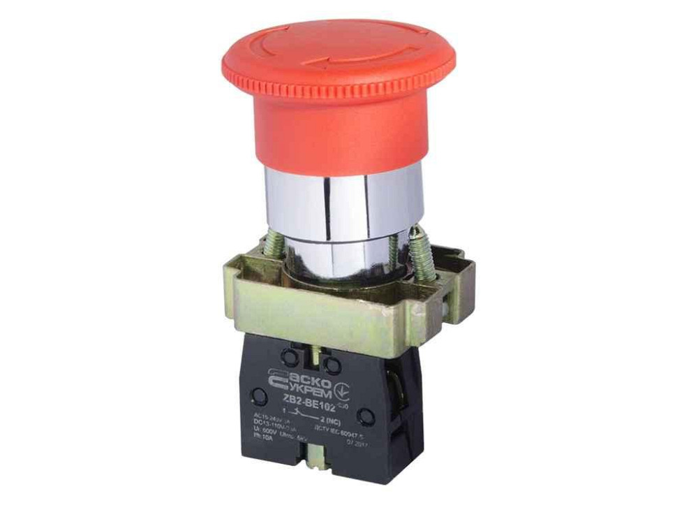 Кнопка безпеки Повернення поворотом. d40mm XB2-BS542 ТМ АСКО Київ - фото 1