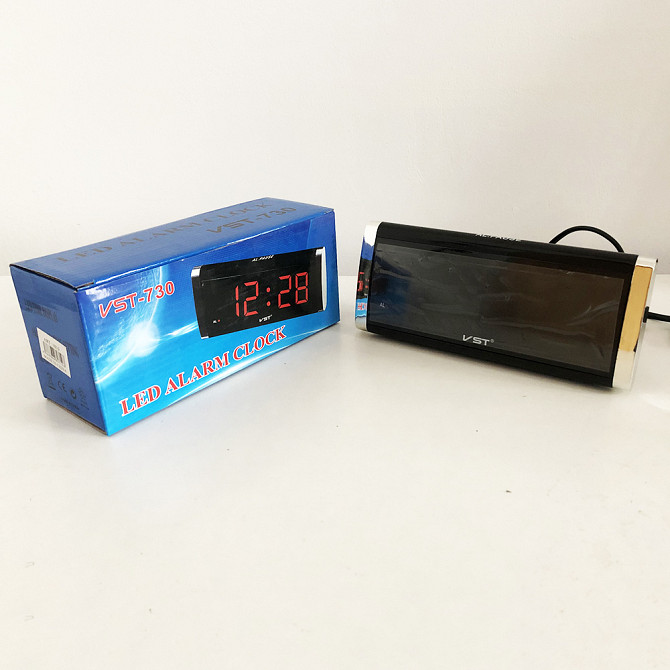 Настольные цифровые часы с подсветкой VST-730-4, Часы с светящимся дисплеем со светящимся табло RU-89 Львов - изображение 1