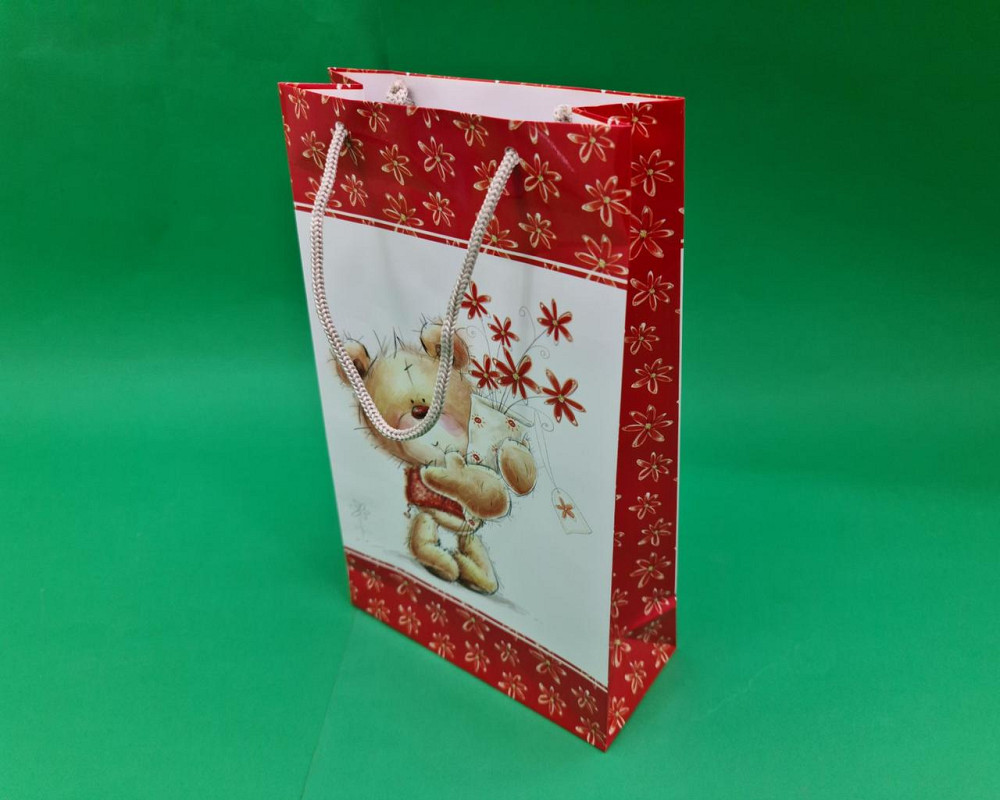 Бумажный пакет подарочный Средний 17/26/8 (артSV-044) (12 шт) Харьков - изображение 1