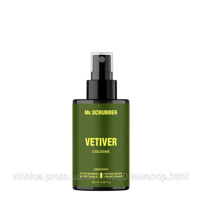 Одеколон після душу і гоління Vetiver Mr.SCRUBBER 100 мл Чернівці - фото 1