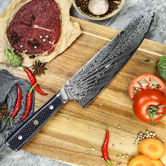 Професійний ніж шеф кухаря 20,5 см із дамаської сталі GRILLI 777141 Код: 012314 Рівне