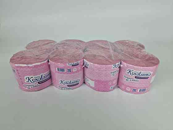 Бумага туалетная без втулки розовый 