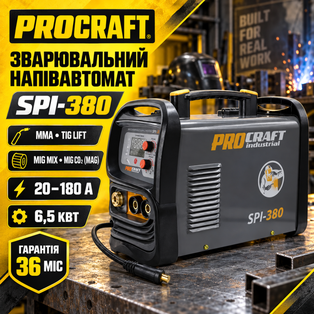 Сварочный полуавтомат MIG/MAG/MMA Procraft 6500 Вт, Профи полуавтомат сварочный, Сварочный полуавтомат Львов - изображение 11