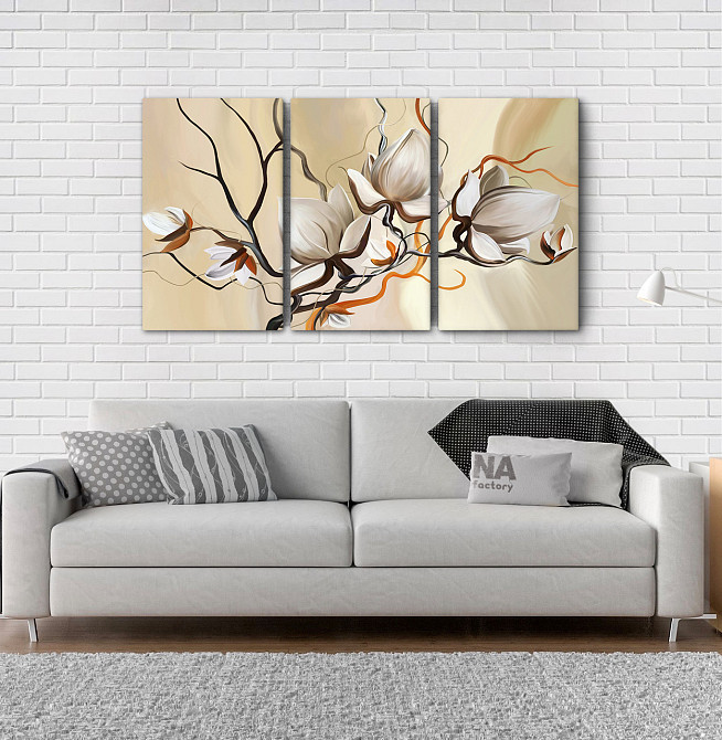 Модульна картина Абстракція Квіти Аrt-155_3А Київ - фото 2