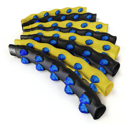 Хулахуп Hop-Sport HS-080HH з масажером 110см чорно-жовтий Киев