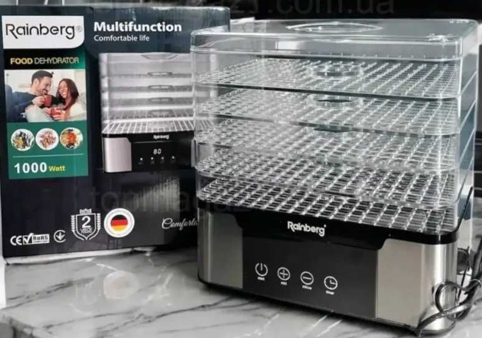Електрична сушарка для овочів і фруктів Rainberg RB-2291/Дегідратор. Київ - фото 4