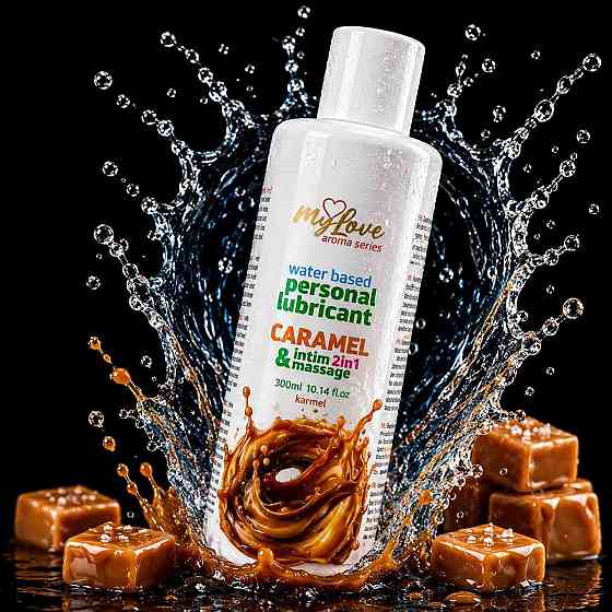 2в1 лубрикант та масажний гель - MyLove Aroma Series Intim&Massage Caramel, 300 мл Sex Aura Київ