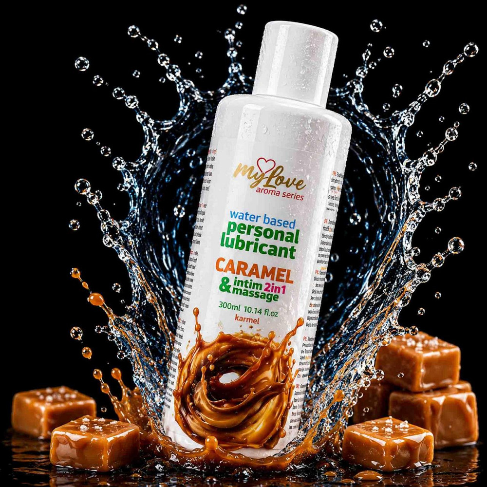 2в1 лубрикант та масажний гель - MyLove Aroma Series Intim&Massage Caramel, 300 мл Sex Aura Київ - фото 2