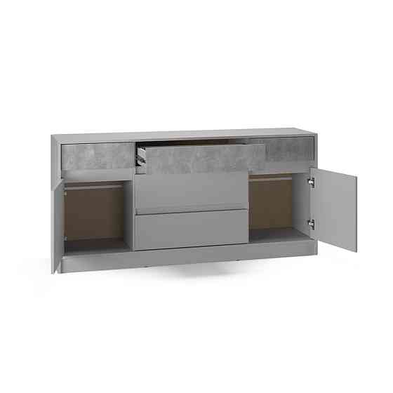 Большой комод с дверью и ящиками Эверест Стайл-1600 160,2х39х75,4 см Кашемир/Бетон (DTM-071159) Днепр