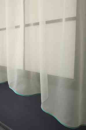 Кухонная гардина VR-Textil № 036к арка молочный с бирюзовым 270х170 см (52-0855) Киев