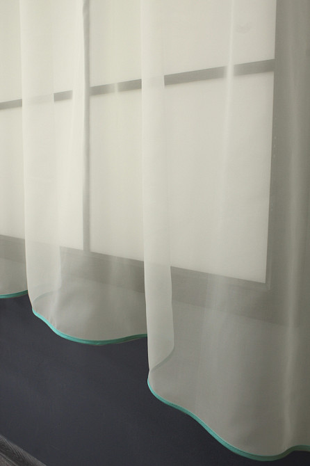 Кухонная гардина VR-Textil № 036к арка молочный с бирюзовым 270х170 см (52-0855) Киев - изображение 5