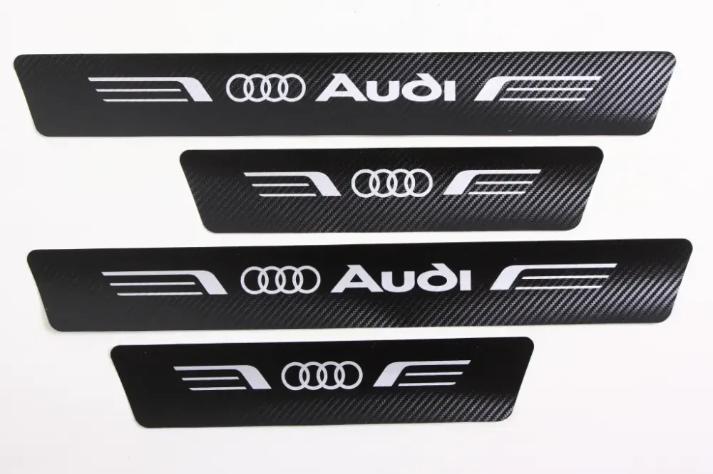 Наклейка на порога Audi чорний карбон Автограф (4 шт.) Вінниця - фото 1
