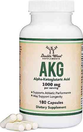 Альфа-кетоглутаровая кислота Double Wood Supplements Alpha-Ketoglutaric Acid (AKG) 1000 mg 180 capsules Луцк