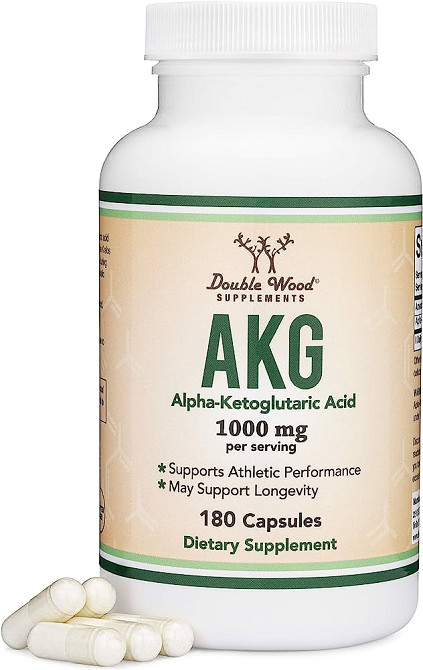 Альфа-кетоглутарова кислота Double Wood Supplements Alpha-Ketoglutaric Acid (AKG) 1000 mg 180 capsules Луцьк - фото 1