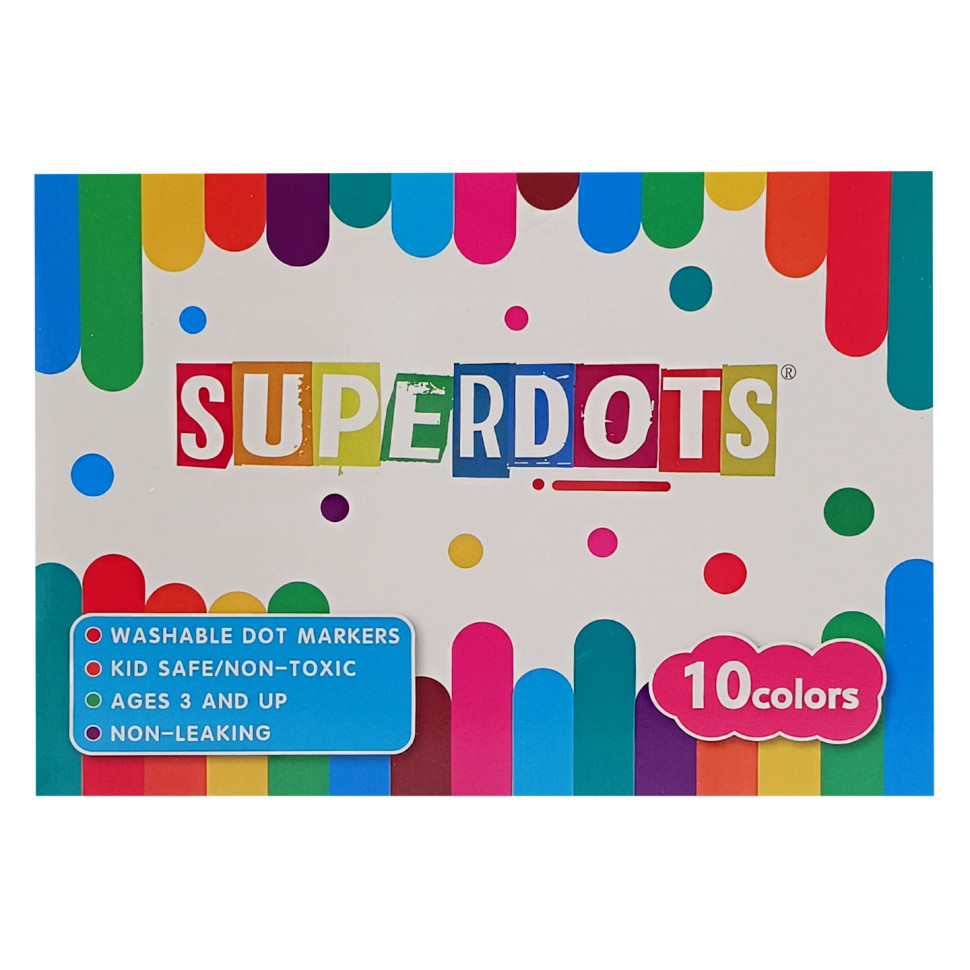 Детские точечные маркеры 35509, 10 цветов по 60 мл Винница - изображение 4