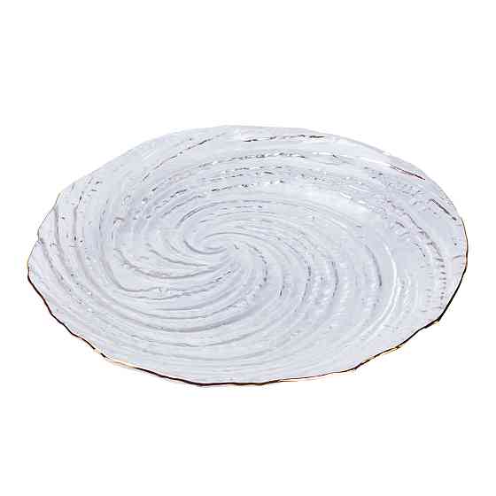 Десертна тарілка Ø18 см із золотим обідком прозора HP4144 Коломыя