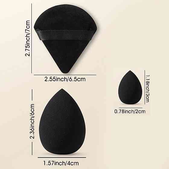 Комплект спонжиков 20 шт набор для нанесения косметики макияжа бьюти блендер цвет коричневый Кам'янець-Подільський