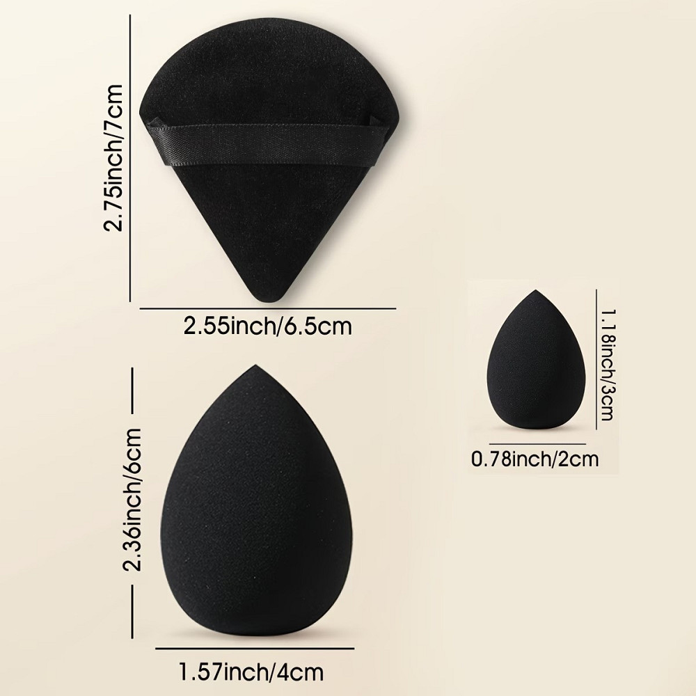 Комплект спонжиков 20 шт набор для нанесения косметики макияжа бьюти блендер цвет коричневый Кам'янець-Подільський - фото 4