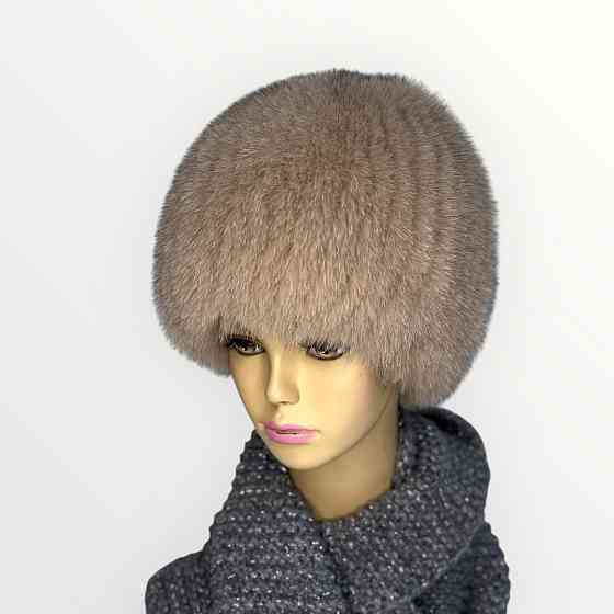 Шапка меховая женская сноп Анастасия Бежевый Харьков