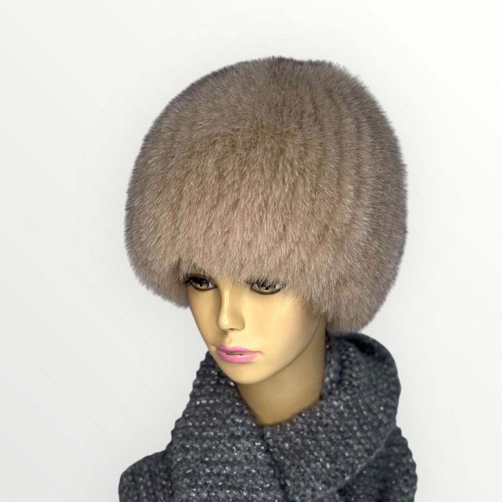 Шапка меховая женская сноп Анастасия Бежевый Харьков - изображение 1