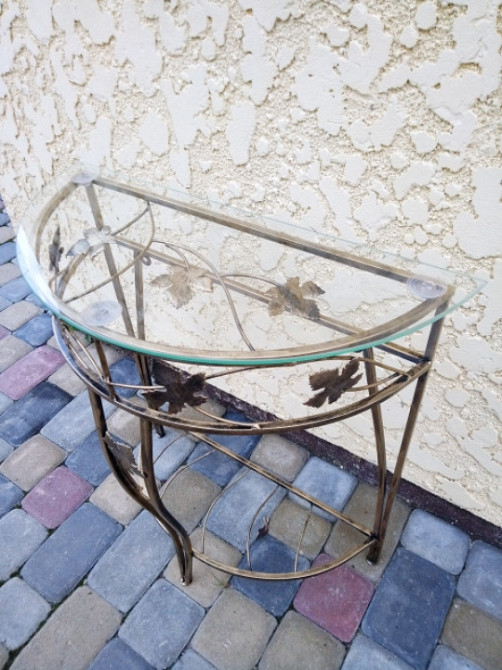 Столик кований пристінний маленький M-048 Київ - фото 6