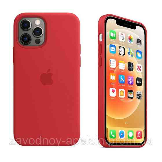 IPhone 12 Pro Max Чохол Silicone Case + MagSafe (red) Одеса