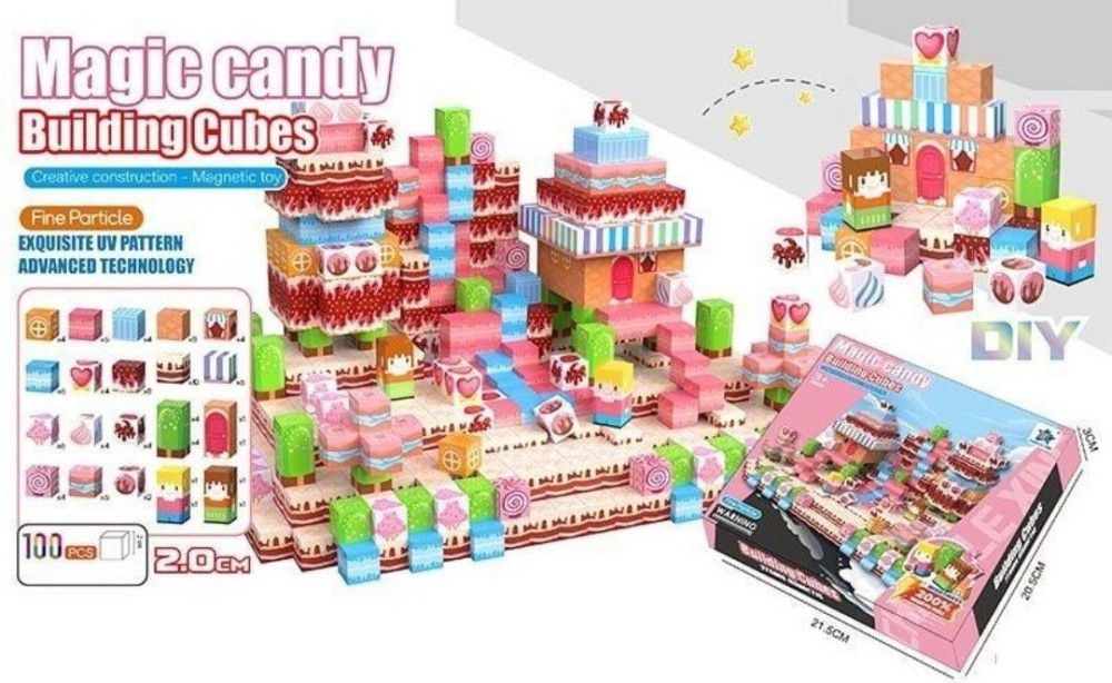 Магнитный конструктор 100 элементов, фигурки людей, ребро кубика 2 см. Киев - изображение 2