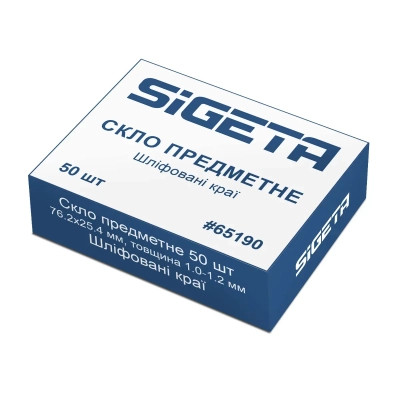 Аксессуар для микроскопов Sigeta Предметне скло шліфовані краї (50 шт) (65190) Вінниця - фото 2