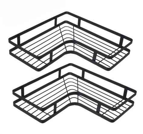 Угловая полка для ванной комнаты набор из 2 шт Ruhhy (27092) Black Нововолынск