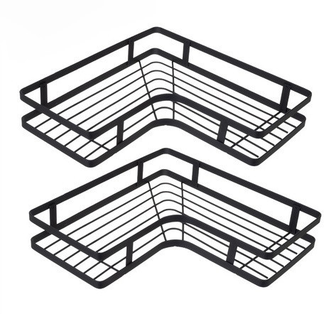Угловая полка для ванной комнаты набор из 2 шт Ruhhy (27092) Black Нововолынск - изображение 3