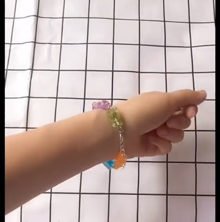 Браслет с мишками длина 15-20см, регулируется, смола, цинковый сплав Киев - изображение 2