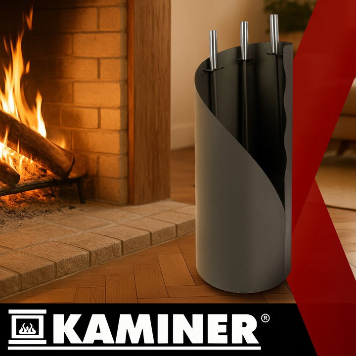 Набір камінних приналежностей 4в1 з підставкою в стилі лофт Kaminer (25970) Нововолинськ - фото 8