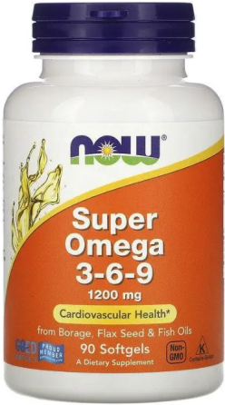 Омега 3-6-9 NOW Foods Super Omega 3-6-9 1200 мг, 90 мягких капсул Киев