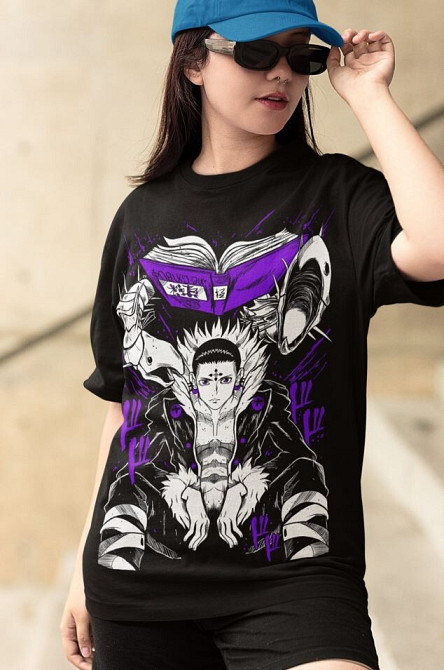 Футболка для хлопчика з аніме принтом Мисливець × Мисливець оверсайз (зріст від 165 до 180) Чорний AnimeJ1140m Дніпро - фото 3