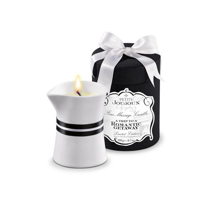 Масажна свічка Petits Joujoux - Romantic Getaway - Ginger Biscuit (190 г) розкішна упаковка Sex Aura Київ - фото 1