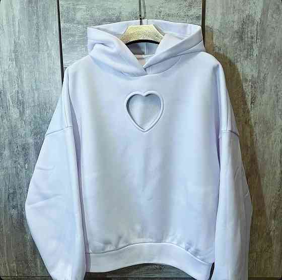 Женская с вырезом повседневная худые тринит на флисе Белый Одесса