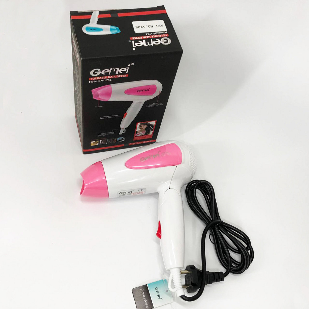 Фен с ионизацией и регулировкой температуры Gemei, Мощный универсальный фен без вреда для волос MS-75 Львов - изображение 6