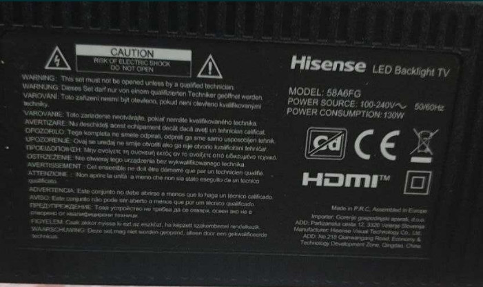 Телевизор Безрамный: 58