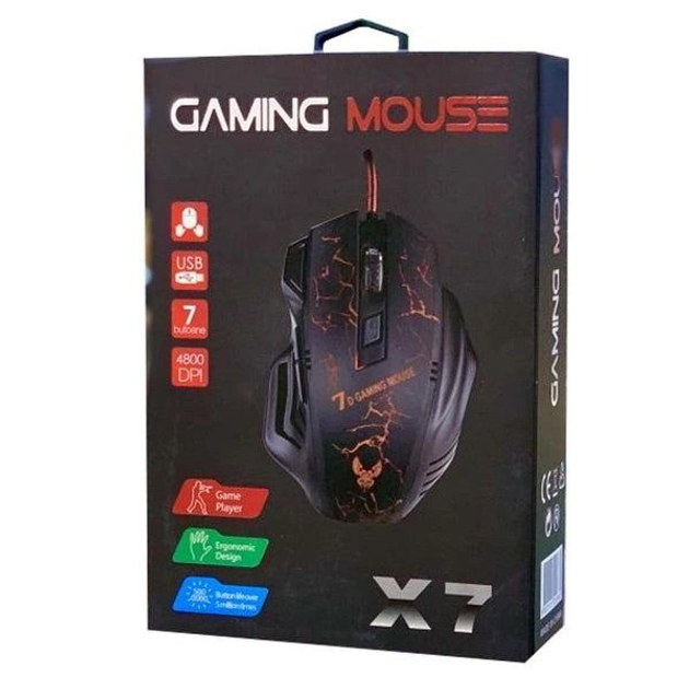 Мышка проводная игровая GAMING MOUSE X7/ 8890 1.5м Черная с подсветкой (60) Одесса - изображение 1
