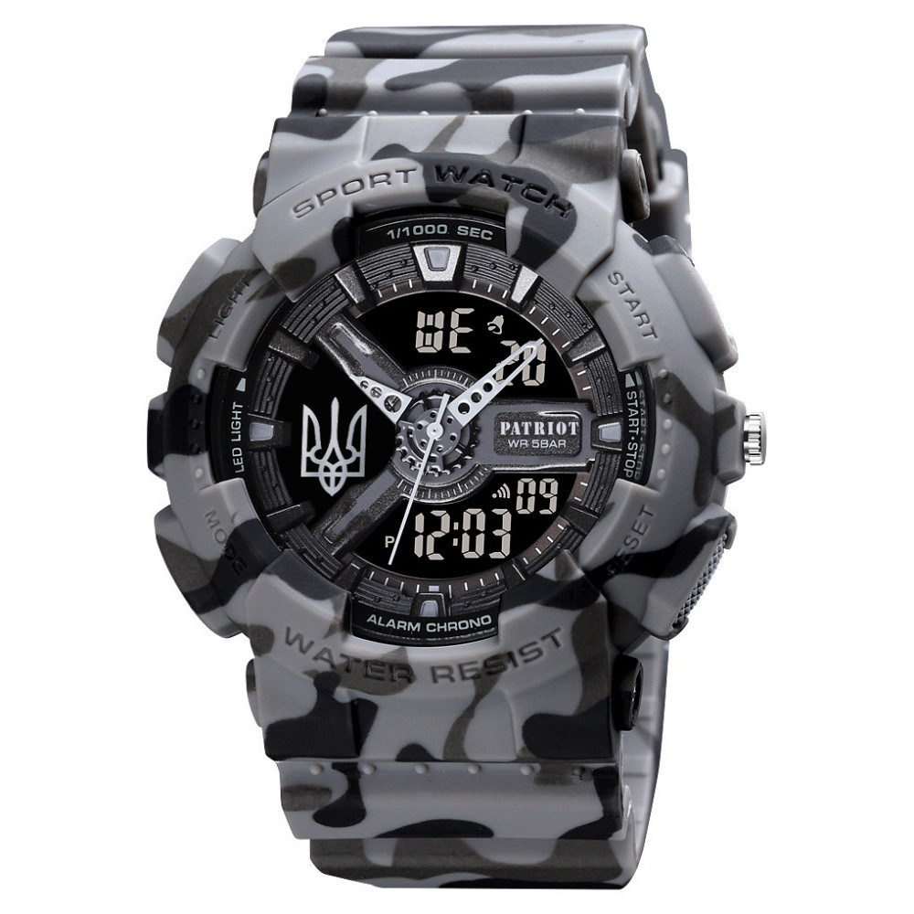 Patriot 005 Тризуб срібло Camo Grey + Коробка. SBR Київ - фото 5