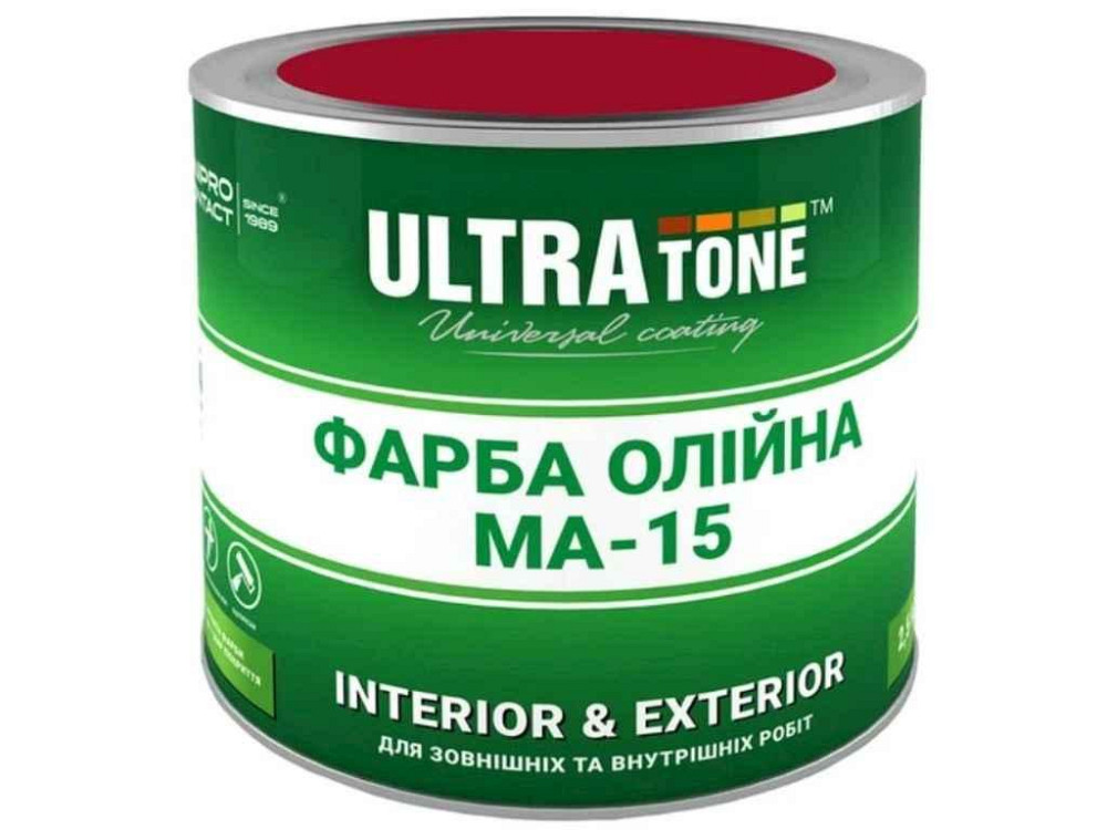 Краска масляная 2,5кг вишневый ТМ ULTRA TONE Киев - изображение 1
