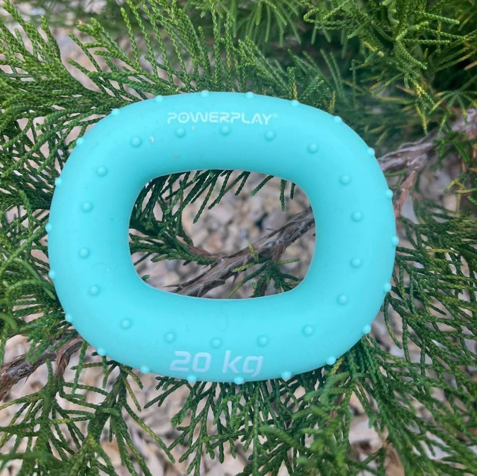 Еспандер кистьовий силіконовий PowerPlay PP-4337 Hand Grip Medium 20 кг. Зелений Каменское - изображение 5