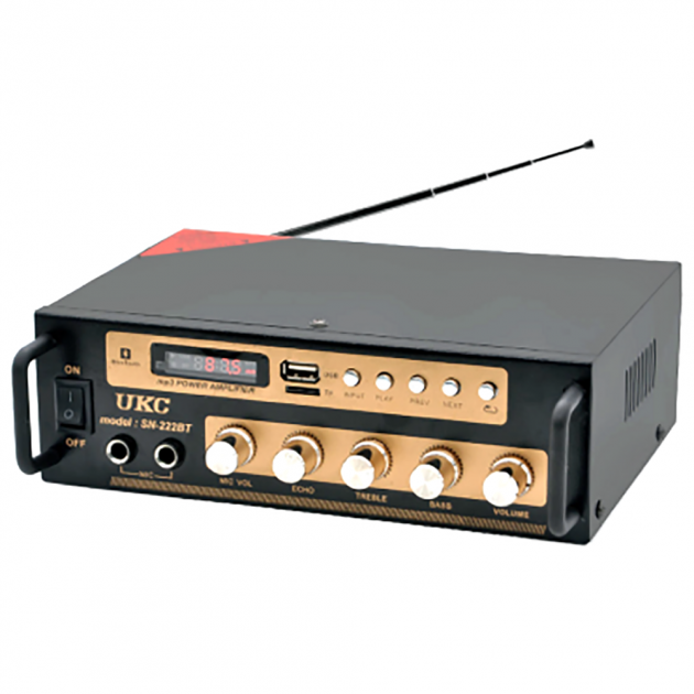 Підсилювач звуку UKC SN 222 BT, 2-х канальний Винница - изображение 5