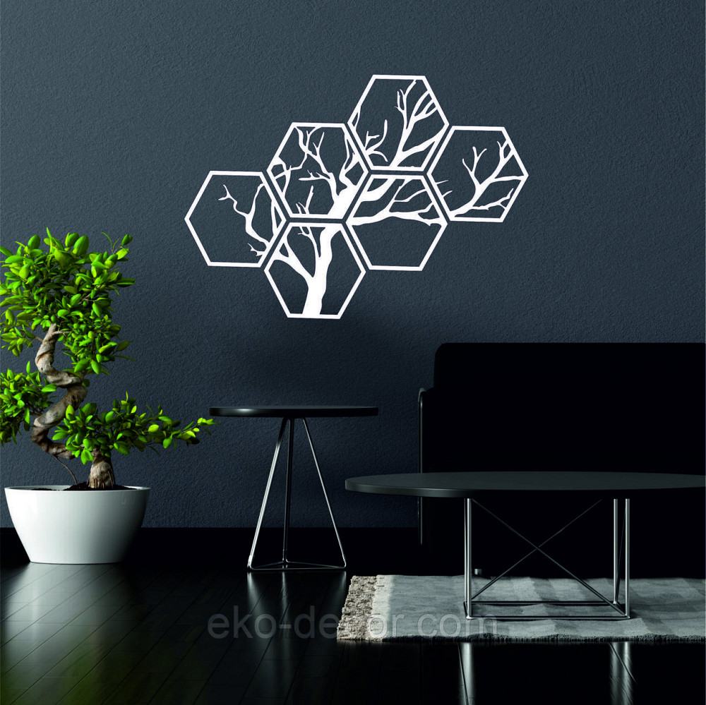 Декоративное настенное Панно «Дерево», Декор на стену 150*106 см, Белый, Ручная работа Киев - изображение 5