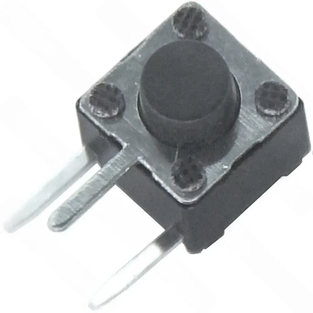 Тактова кнопка Daier KFC-A06P3-5.0, OFF-(ON), 3pin, 6х6х5.0мм, чорна Полтава - изображение 1