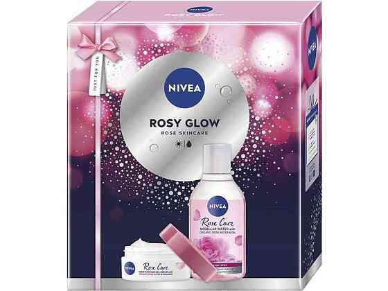 Набор подарочный для жеинок 2025 Rosy Glow: Мицеллярная водаКрем для лица ТМ NIVEA Киев